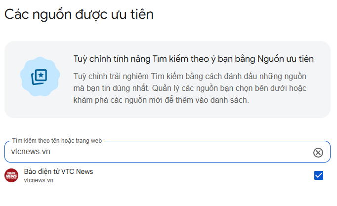 Hướng dẫn thêm nguồn ưu tiên